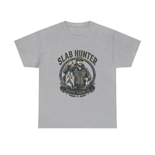 Slab Hunter Crappie Fishing T-Shirt — Fisherman Graphic Tee
