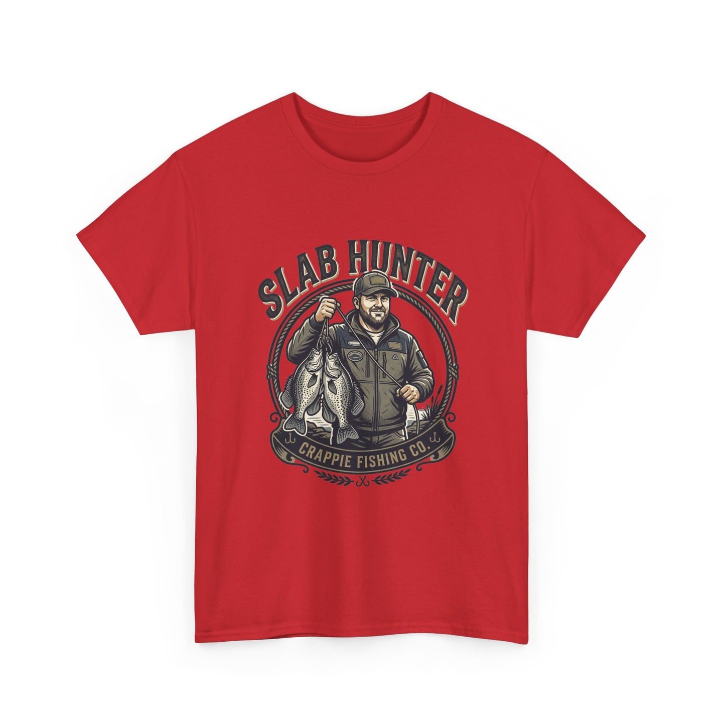 Slab Hunter Crappie Fishing T-Shirt — Fisherman Graphic Tee