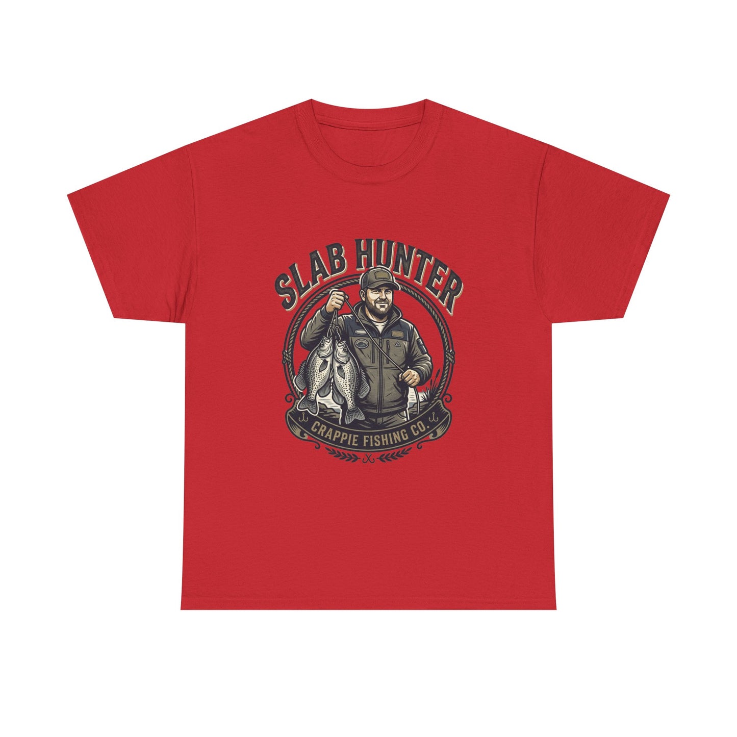 Slab Hunter Crappie Fishing T-Shirt — Fisherman Graphic Tee