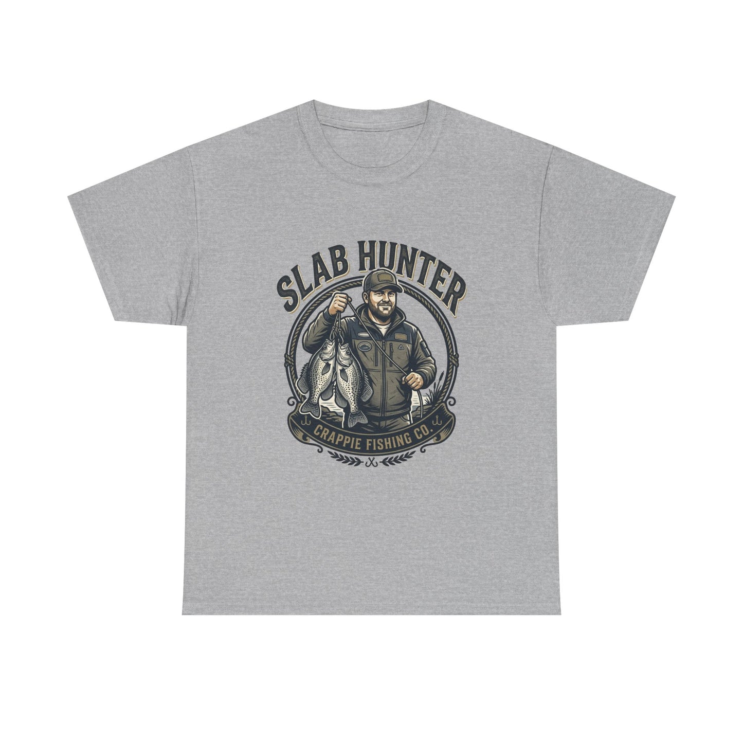 Slab Hunter Crappie Fishing T-Shirt — Fisherman Graphic Tee