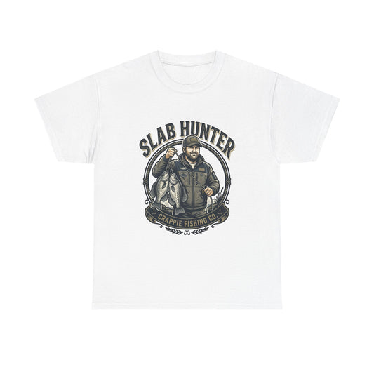 Slab Hunter Crappie Fishing T-Shirt — Fisherman Graphic Tee