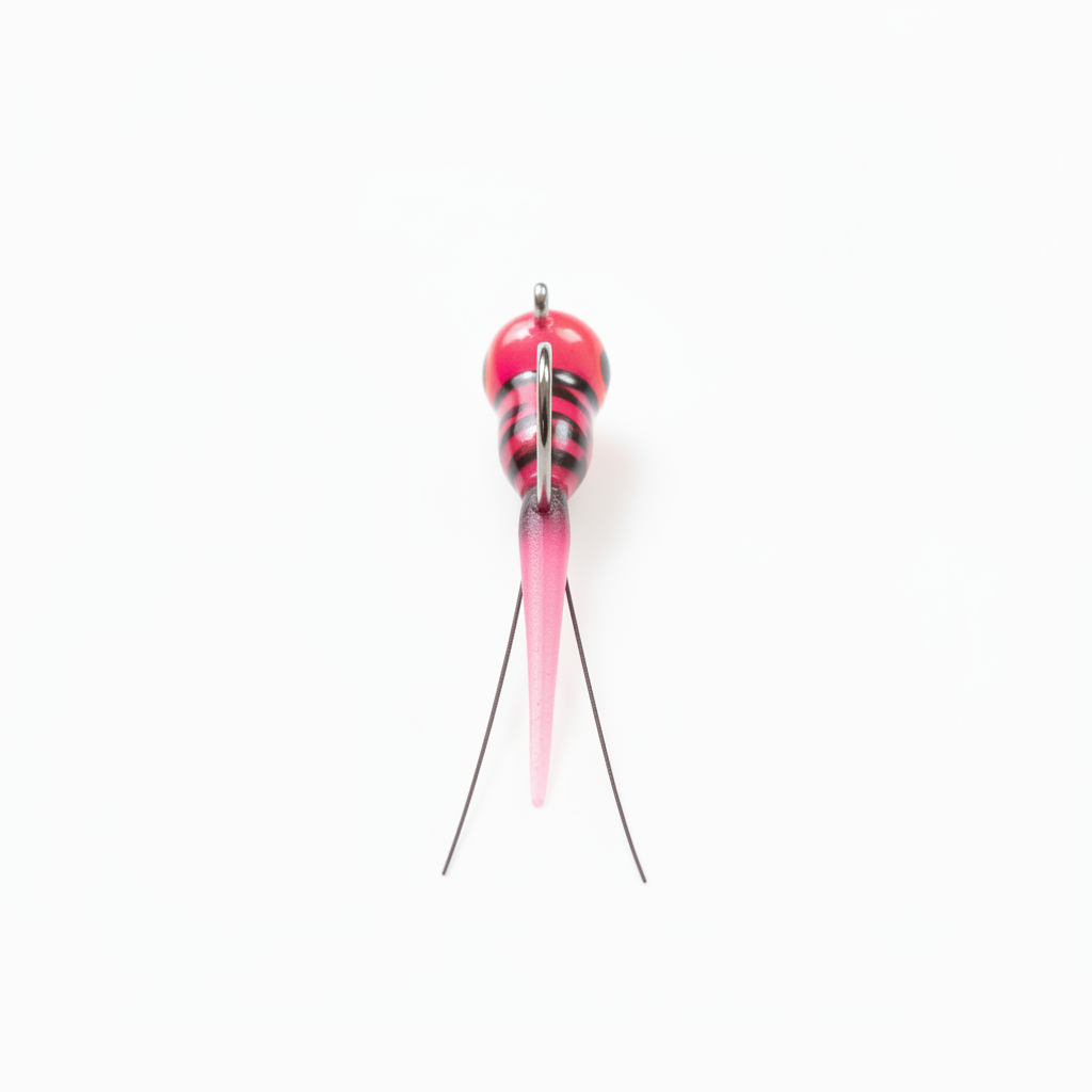 Pink Black Tiger Jig - Top Down Back View