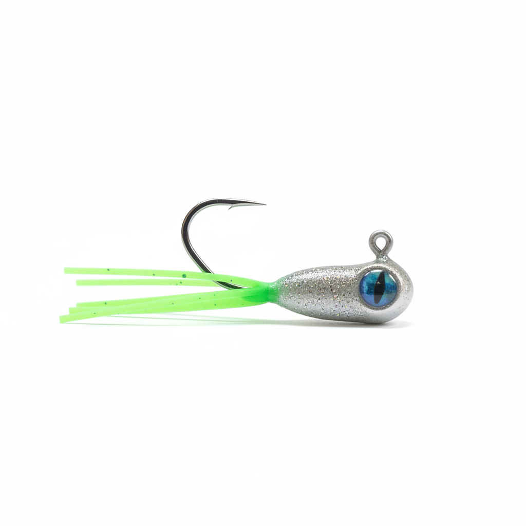 Silver Green Jig - White Background